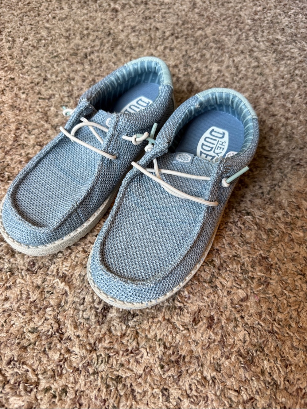 Hey Dude Light Blue Mesh Slip-On Sneakers for Kids